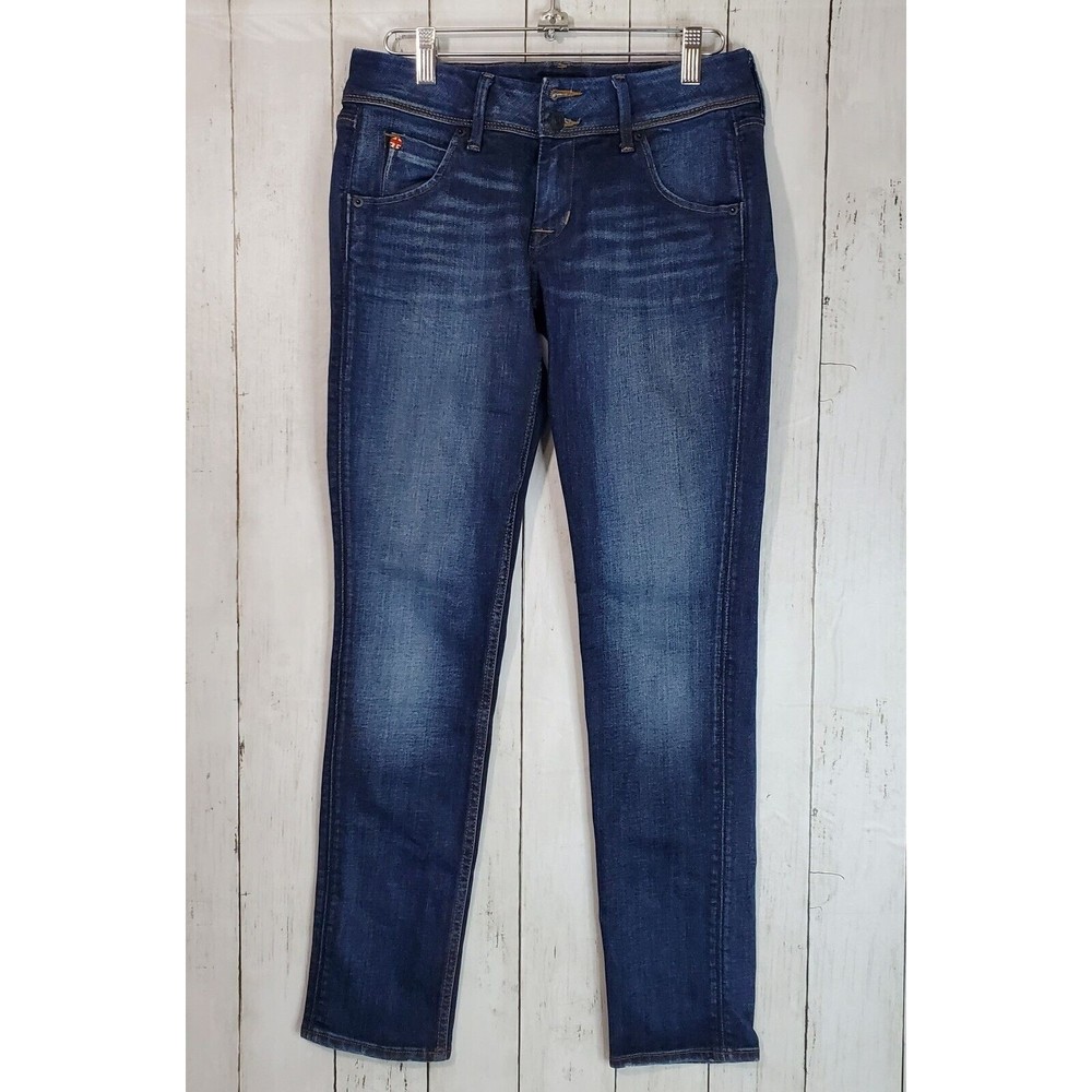 Hudson Collin Skinny Jeans Blue Sz 25 Dark Wash Los Angeles Flap Pocket NW422ZN2